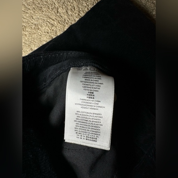 MICHAEL Michael Kors Women's Black Corduroy Mid-Rise Straight Leg Pants Size 8 - Picture 5 of 6